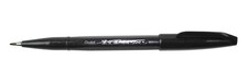 Pentel Fude Touch Sign Pen, Black, Felt Pen Like 1 Count Pack of 1 , Black
