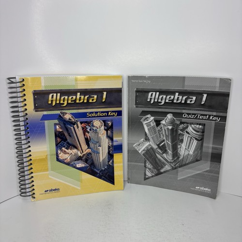 Abeka 9th Grade Math Algebra 1 Solution Key & Quiz/test Key Homeschool