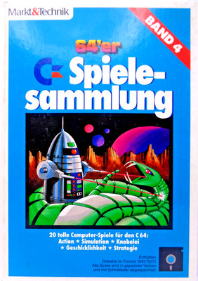 COMMODORE 64/128 -- 64's GAMES COLLECTION VOLUME 4 (MARKET & TECHNOLOGY - BOOK + DISC) #2EN