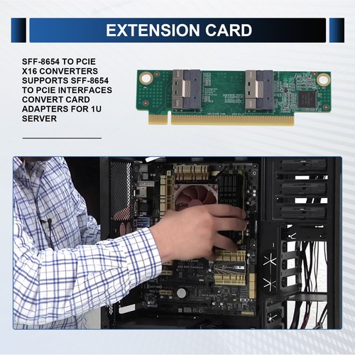 SFF-8654-zu-PCIe-X16-Konverter Unterstützt SFF-8654-zu-PCIe-Schnittstellen-1568 - Photo 5/7