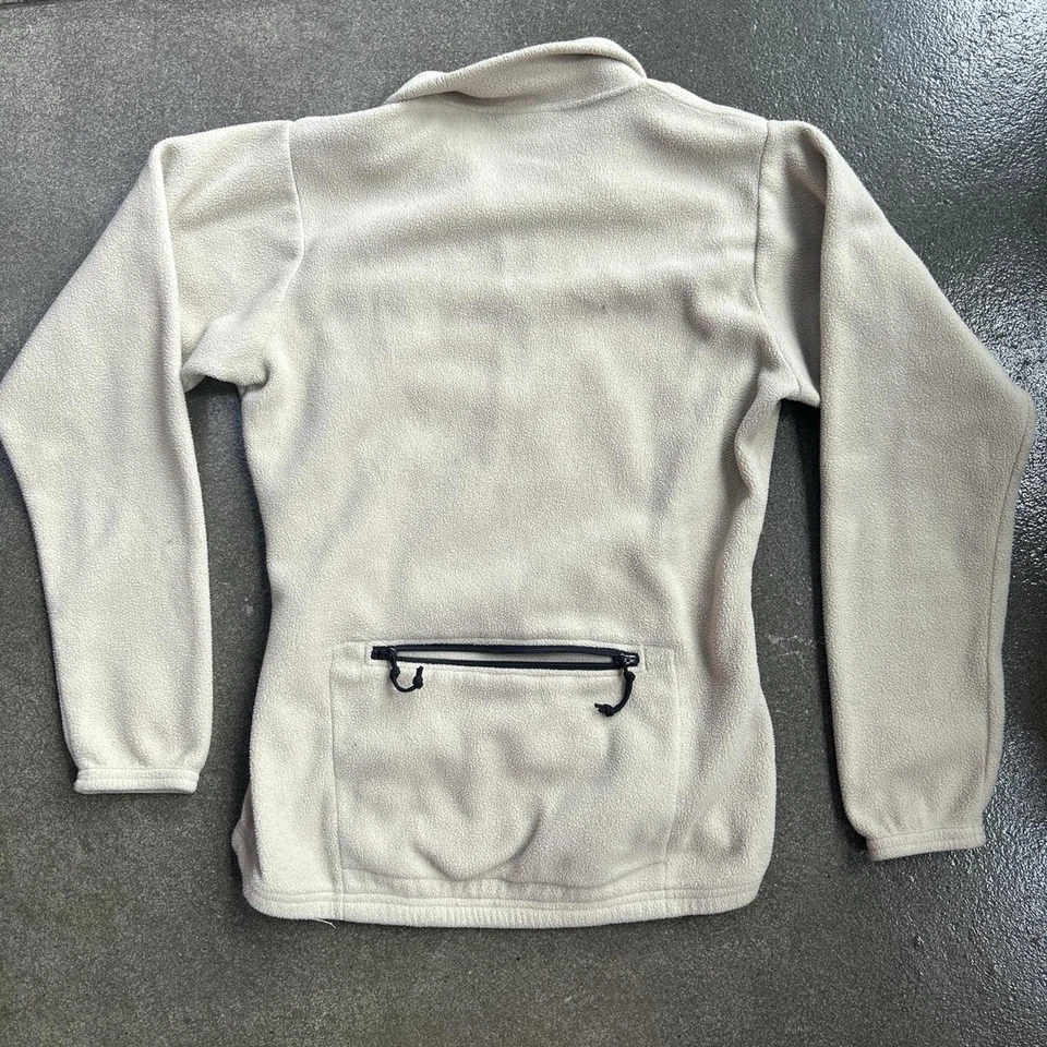 Pulôver moletom vintage anos 90 REI lã ao ar livre feito nos EUA quarto de zíper - Imagem 4 de 4