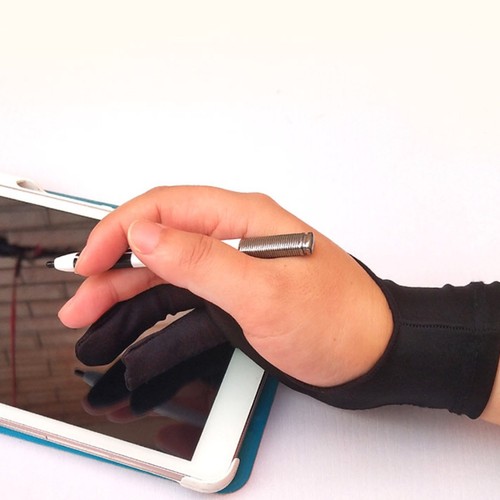 6Pcs Two Finger Gloves Paper Sketching Gloves Tablet Painting Gloves Gift - Zdjęcie 5 z 12