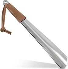 Metal Shoe Horn - 12 Inch Long Shoe Horns for Senior, Men, Women, Kids, Stainles