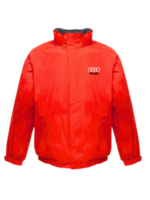 AUDI Jacke 3XL rot - bestickt - Fleece gefüttert DOVER - winddicht/wasserdicht