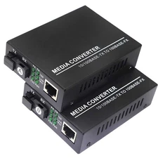 Fiber Ethernet Media Converter Single-Mode 10/100Base-TX to 100Base-FX RJ45 t...