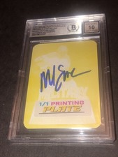 BECKETT 10 GEM MINT AUTO 2024 LEAF MIKE ERUZIONE YELLOW PRINTING PLATE 1/1 297