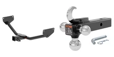 CURT Trailer Hitch 2in Receiver Multi-Ball Mount w/ Hook & Pin Towing Kit #13585