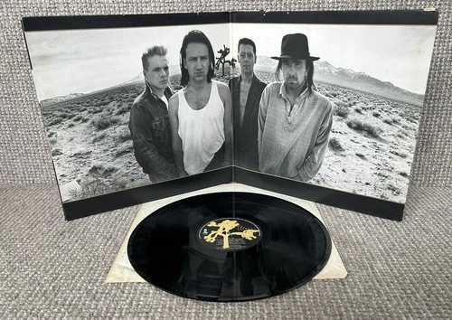 U2 The Joshua Tree Vinyl Record LP U26 EMI Pressing w Insert Poster Gatefold VG+