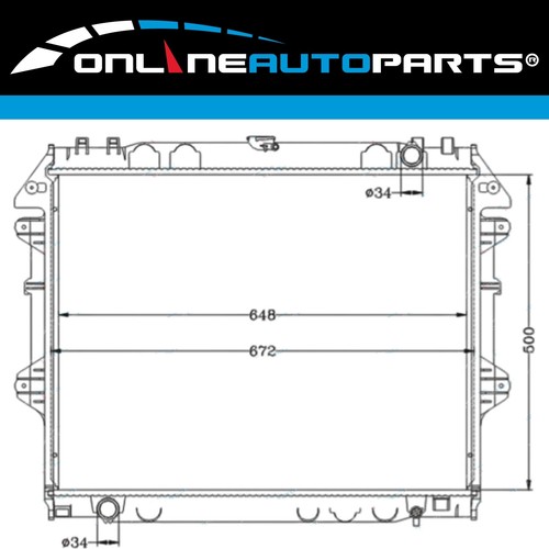 Alloy Radiator for Toyota Hilux TGN121 TGN16 2WD 4cyl 2.7L Manual 2005-2019 - Picture 6 of 6