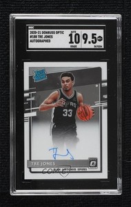 2020 Donruss Optic Rated Signatures Tre Jones #188 SGC 9.5 Mint+ Rookie Auto RC