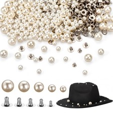 400 Pearls for Clothing Decoration Mix Size Include 200 Rivets for Fabric and 20