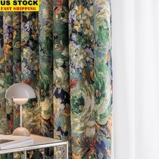 Premium Vintage Floral Curtain Panels 80 Blackout Soft Polyester Easy Care New