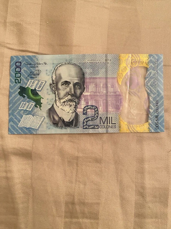 Un Billete De 2,000 Colones De Costa Rica Año 2000 Usado $25.00 - Image 3 of 4