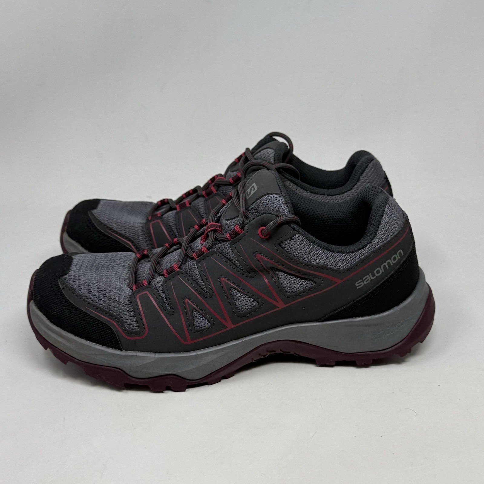 Scarpe da trekking Salomon Aramis donna 7 5 grigie in rete trail running sneakers