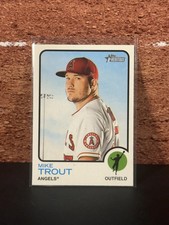 2022 Topps Heritage #100e Mike Trout Team Name Color Swap Variation