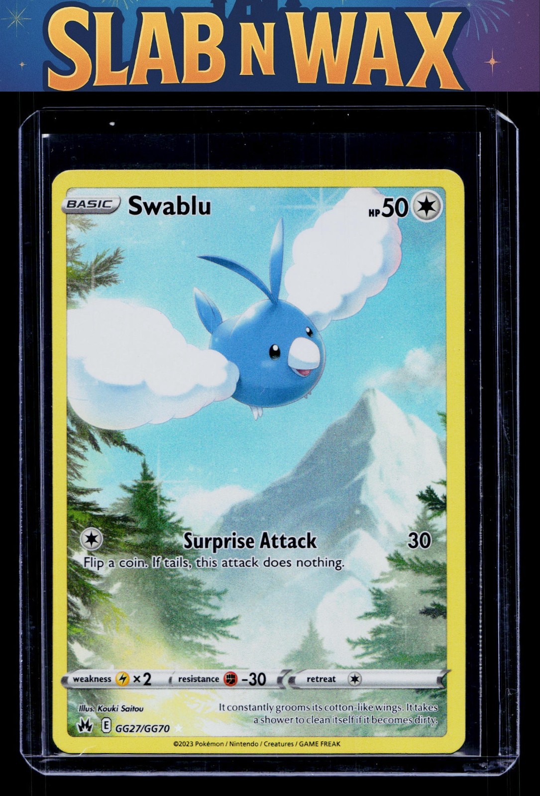 Pokemon tcg Crown Zenith: Galarian Gallery Swablu #GG27/GG70