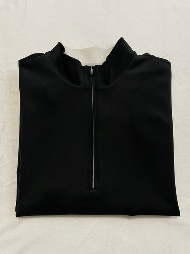 Donald Ross Shirt 1/2 Zip Long Sleeve Mens Large Black Lightweight Golf Soft - Picture 8 of 8