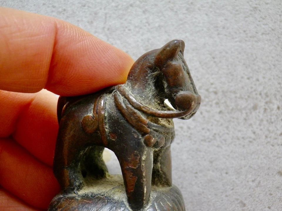 Poids à opium ancien en bronze Indochine ou Birmanie? Cheval - Photo 2/4