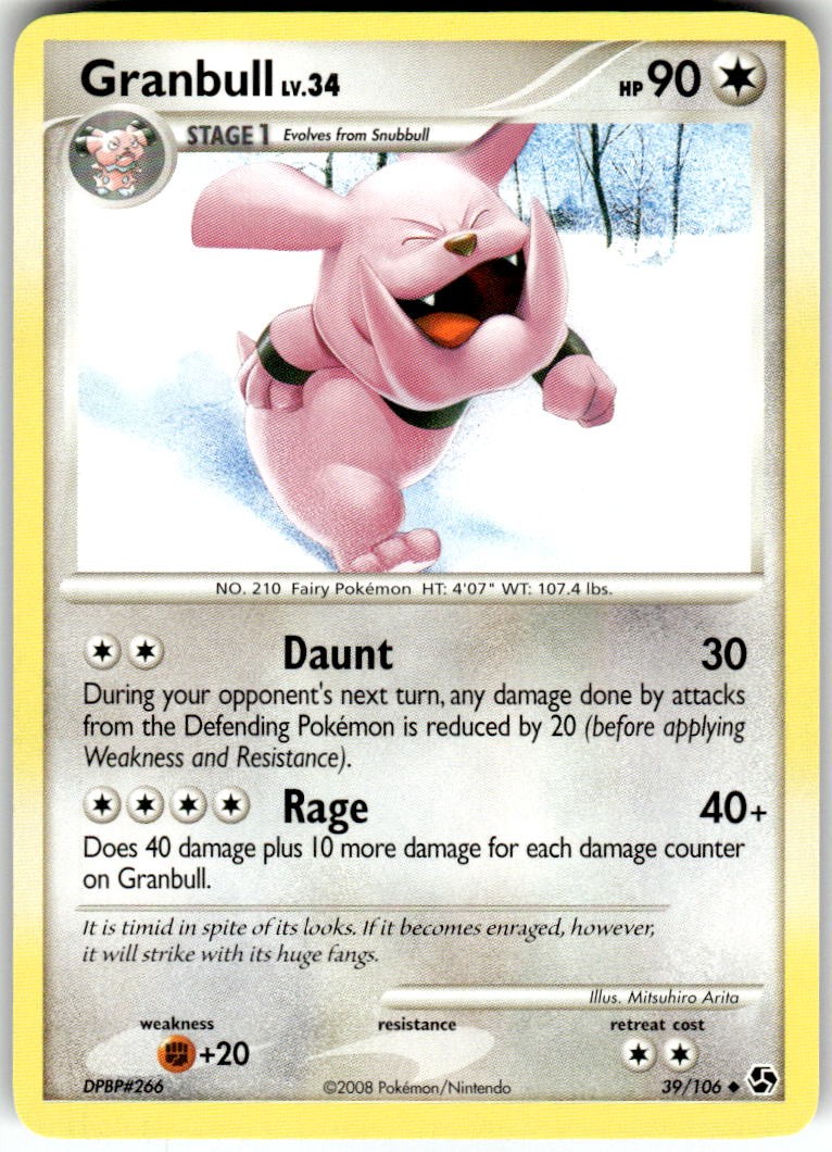 Granbull 39/106 Uncommon Great Encounters Pokemon Near Mint