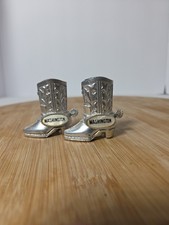 Vintage Salt Pepper Shaker Western Cowboy Boots Washington Made In Japan