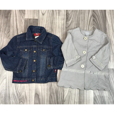 (JL) Tahari Hello Kitty Girls Toddler Jacket Size 4T Denim Jacket Lot Of 2