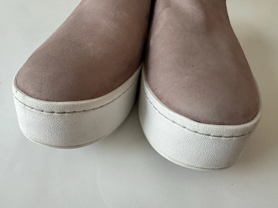 Zapatilla deportiva Vince Warren plataforma gamuza talla 9 sin cordones color rosa hortensia informal Foto 4 de 4