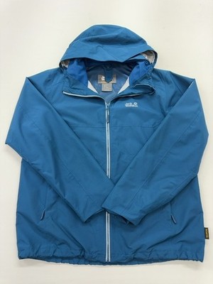 Jack Wolfskin Men Blue Lightweight Windbreaker Anorak Jacket Size L