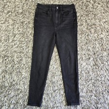 American Eagle Super Stretch High Rise Skinny Jeans Black Womens 8 Short AEM1206