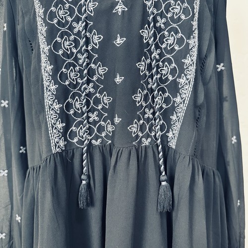 Womens Embroidered Floral Dress Size XL Hippie Festival Coachella Boho - Picture 4 of 12