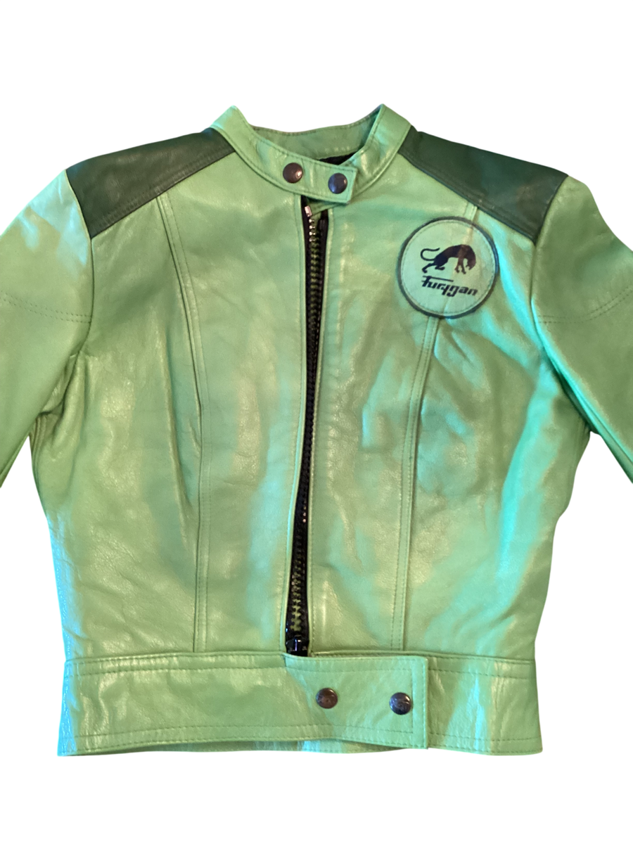 Vintage 70s 80s Furygan Motorcycle Green Leather Jacket Women's | eBay
