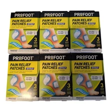 6X PROFOOT Pain Relief Patches for Foot and Heel Pain New 18 Patches Total
