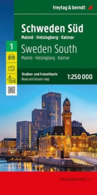Sweden South Road and Leisure Map (Sheet map, folded)