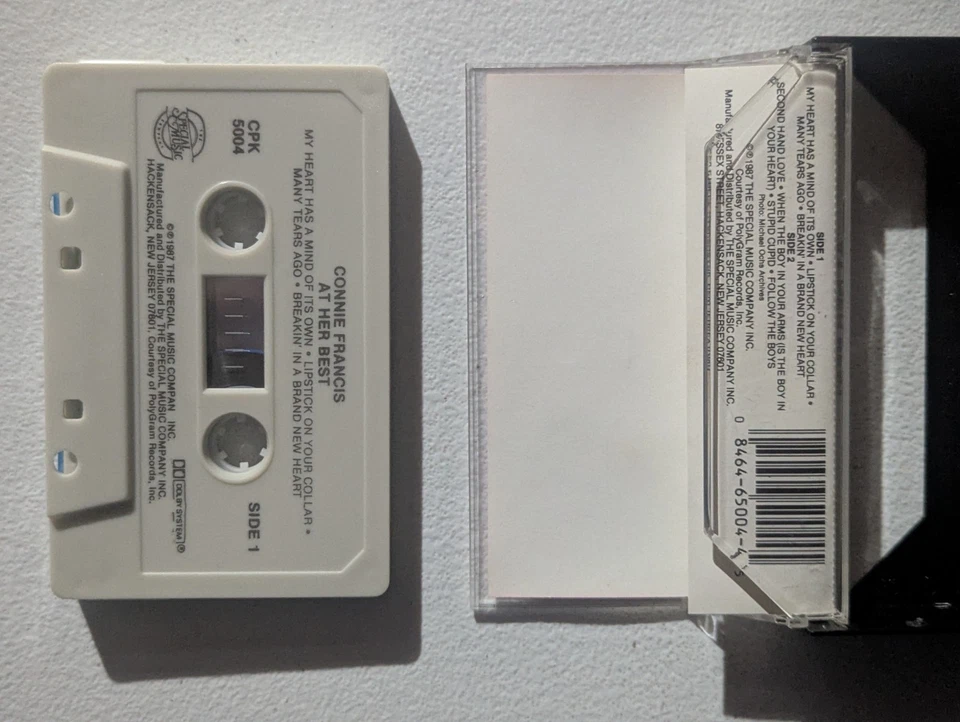 CONNIE FRANCIS Cassette Tape Lot/2: At Her Best, The Very Best Of Connie Francis Foto 4 de 4