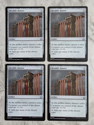 Heraldic Banner (PLAYSET) MTG FDN Foundations Artifact Mana Rock Anthem EDH | NM