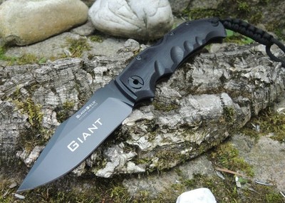 BlackField Messer GIANT XXL Folder Lockback 440 Stahl G10 Schwarz Lanyard 88040