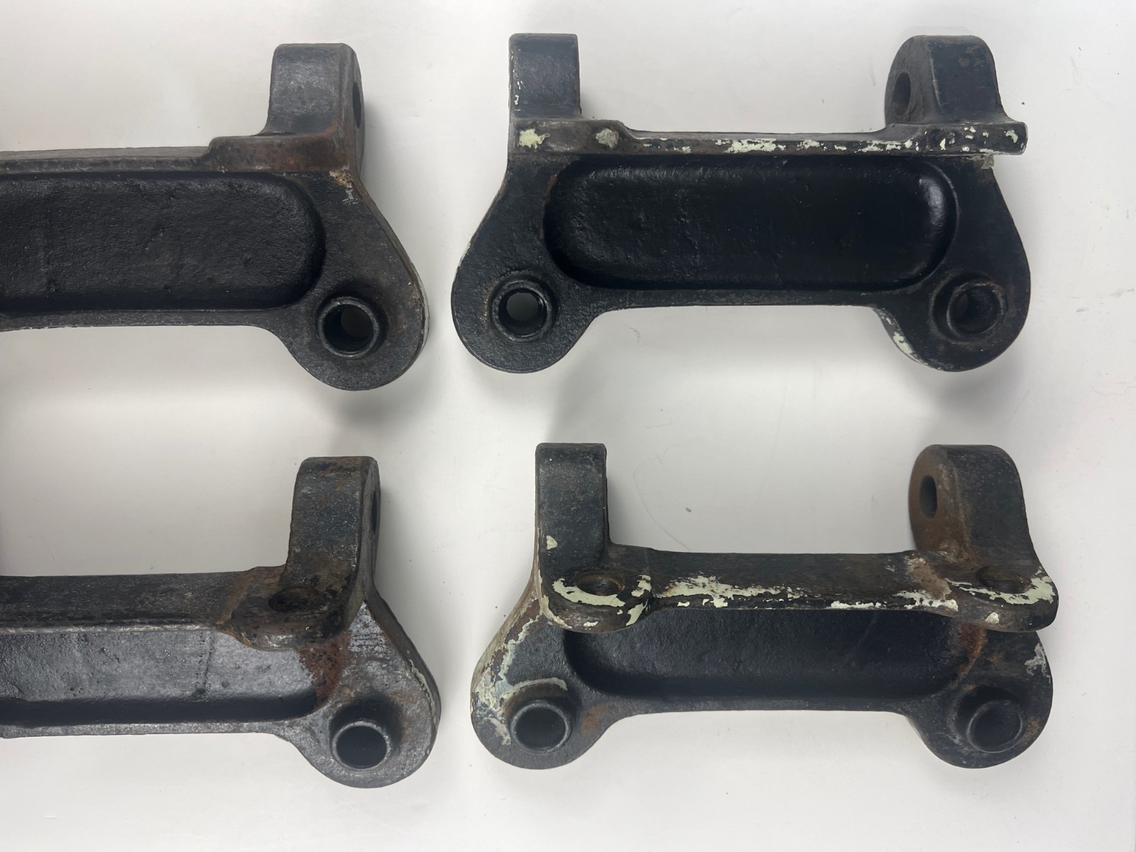 Antique Workbench Lab Table Kitchen Island Swing Stool Seat SET 4 BRACKETS IRON