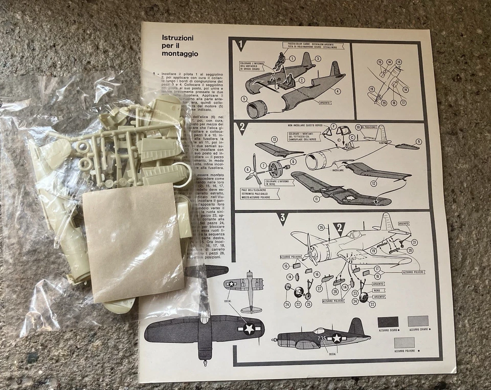 Modellino Aereo Revell H 625 Chance Vought F4U-1 Corsair Ediz Fabbri Sigillato - Immagine 2 di 3