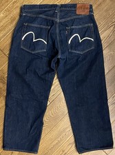 EVISU Selvedge Denim Jeans 36 x 28 Button Fly...