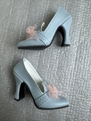 TONNER RTB-101 GRACE 16  DOLL POWDER BLUE COURT HEELS w/ PINK BOW SHOES NEW