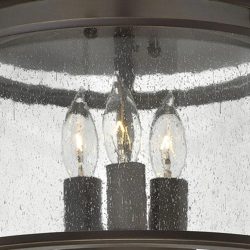 Hinkley Lighting 3473 3 Light Semi-Flush Ceiling Fixture - Nickel - Picture 4 of 9