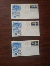 Three! First Man On The Moon - First Day Of Issue Stamps Collection And More!