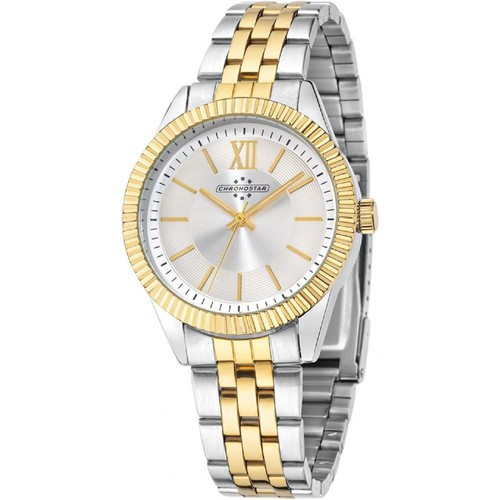 OROLOGIO UOMO CHRONOSTAR,LUXURY GENT,SILVER,BRACCIALE ORO E ACCIAIO,CASSA  38 mm | eBay