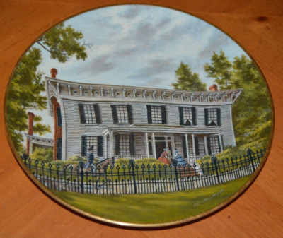 10 1/4'' PLATE SOUTHERN LANDMARK SERIES JOHN ALAN MAXWELL WHITE HOUSE CONFEDERACY