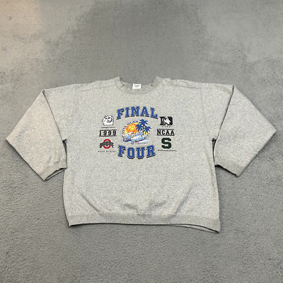 Vintage Final Four Sweatshirt Mens Large Gray NCAA Basketball Made In USA Adult