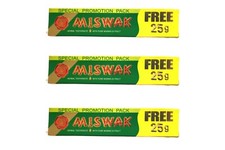 3 Packs 2.6oz. DABUR MISWAK Sewak Meswak Siwak Natural Herbal Islam Toothpaste