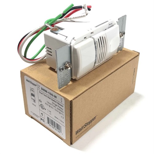 DSW-100-W WattStopper Dual Technology Wall Switch Sensor Single Relay, 120/277V - Picture 1 of 6