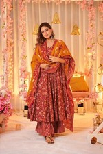 Red Women Designer Kurta Set Beautiful Palazzo Kurta Casual Anarkali Kurta set