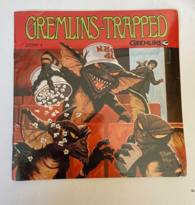 Gremlins-TRAPPED Record & Story Book 4 (7'' Vinyl) 1984 NOS Still FACTORY SEALED