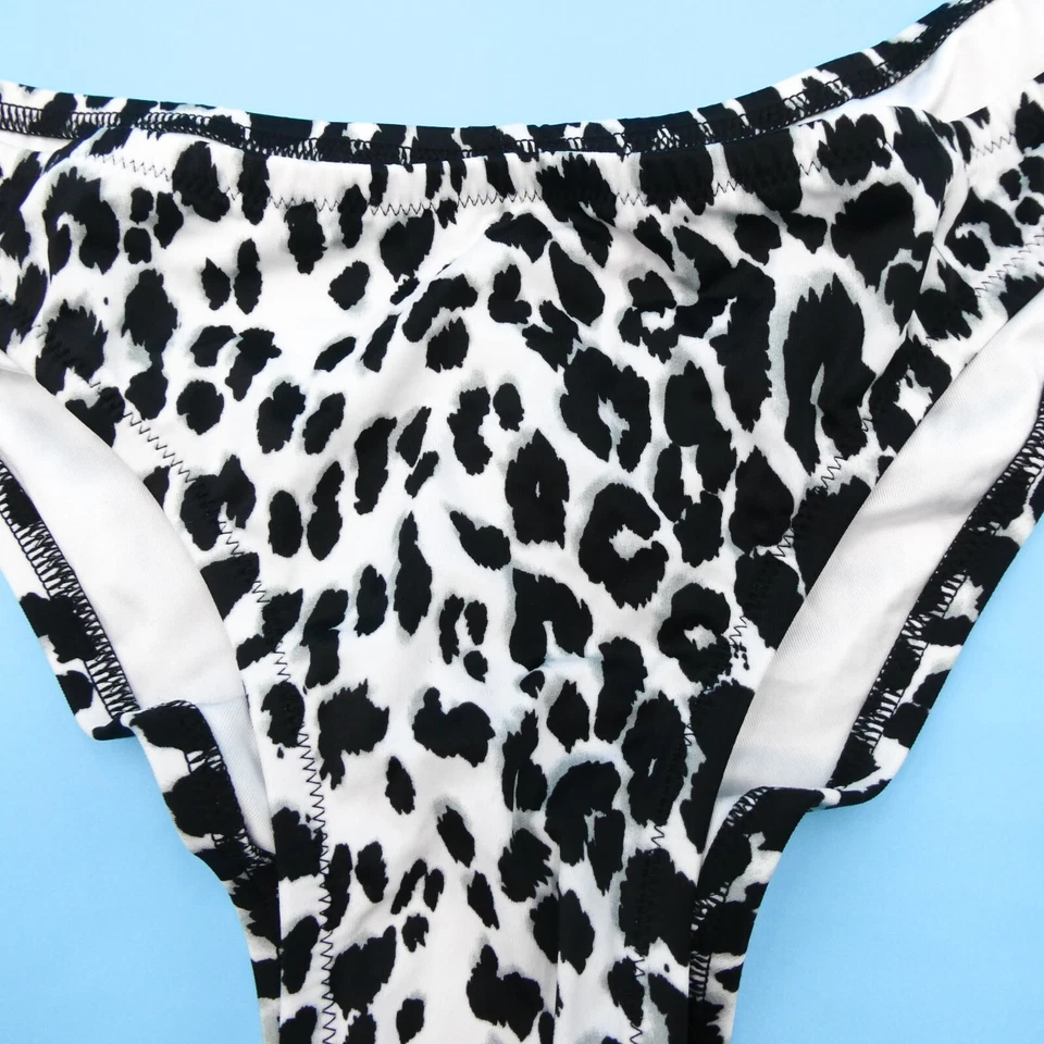 Roupa de banho Victorias Secret XL estampa de leopardo branco hipster biquíni praia nova - Imagem 2 de 4