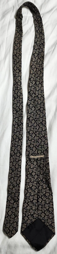 Corbata de hombre Stefano Ricci cachemira negra Foto 2 de 4